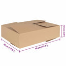 Foldbar Kasse 50 pcs Naturfarvet 40 x 30 x 10 cm Pap