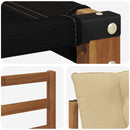 Udendørs sofagruppe med pude 3 pcs Naturlig og Beige
