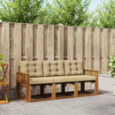 Udendørs sofagruppe med pude 3 pcs Naturlig og Beige