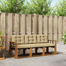 Udendørs sofagruppe med pude 3 pcs Naturlig og Beige