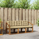 Udendørs sofagruppe med pude 3 pcs Naturlig og Beige