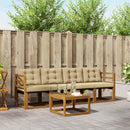Udendørs sofagruppe med pude 5 pcs Naturlig og Beige