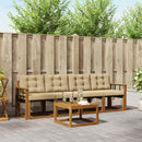 Udendørs sofagruppe med pude 5 pcs Naturlig og Beige