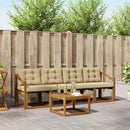 Udendørs sofagruppe med pude 5 pcs Naturlig og Beige