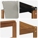 Udendørs sofagruppe med pude 6 pcs Naturlig og Lys Grå