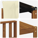 Udendørs sofagruppe med pude 6 pcs Naturlig og Fløde