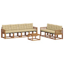 Udendørs sofagruppe med pude 8 pcs Naturlig og Beige
