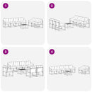 Udendørs sofagruppe med pude 8 pcs Naturlig og Fløde