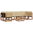 Udendørs sofagruppe med pude 8 pcs Naturlig og Beige