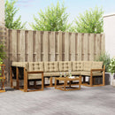 Udendørs sofagruppe med pude 8 pcs Naturlig og Beige