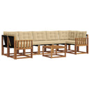Udendørs sofagruppe med pude 8 pcs Naturlig og Beige