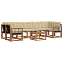 Udendørs sofagruppe med pude 8 pcs Naturlig og Beige