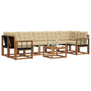 Udendørs sofagruppe med pude 8 pcs Naturlig og Beige