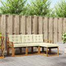 Udendørs sofagruppe med pude 4 pcs Naturlig og Fløde
