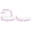 Udendørs sofagruppe med pude 5 pcs Naturlig og Lys Grå
