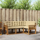Udendørs sofagruppe med pude 4 pcs Naturlig og Beige