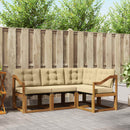Udendørs sofagruppe med pude 4 pcs Naturlig og Beige