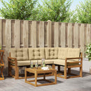Udendørs sofagruppe med pude 5 pcs Naturlig og Beige