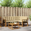 Udendørs sofagruppe med pude 5 pcs Naturlig og Beige