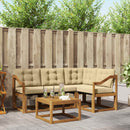 Udendørs sofagruppe med pude 5 pcs Naturlig og Beige