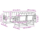 Udendørs sofagruppe med pude 7 pcs Naturlig og Fløde
