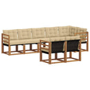 Udendørs sofagruppe med pude 8 pcs Naturlig og Beige