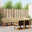 Udendørs sofagruppe med pude 8 pcs Naturlig og Beige