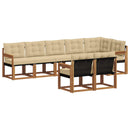 Udendørs sofagruppe med pude 8 pcs Naturlig og Beige