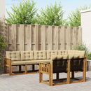 Udendørs sofagruppe med pude 8 pcs Naturlig og Beige