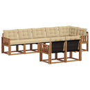 Udendørs sofagruppe med pude 8 pcs Naturlig og Beige