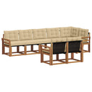 Udendørs sofagruppe med pude 8 pcs Naturlig og Beige