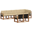 Udendørs sofagruppe med pude 8 pcs Naturlig og Beige