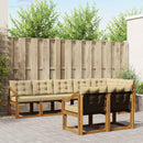 Udendørs sofagruppe med pude 8 pcs Naturlig og Beige