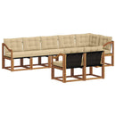 Udendørs sofagruppe med pude 8 pcs Naturlig og Beige