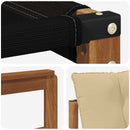 Udendørs sofagruppe med pude 6 pcs Naturlig og Beige