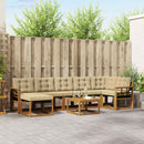 Udendørs sofagruppe med pude 8 pcs Naturlig og Beige