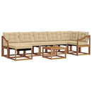 Udendørs sofagruppe med pude 8 pcs Naturlig og Beige