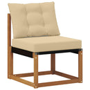Udendørs sofagruppe med pude 6 pcs Naturlig og Beige