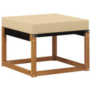 Udendørs sofagruppe med pude 9 pcs Naturlig og Beige