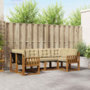 Udendørs sofagruppe med pude 6 pcs Naturlig og Beige