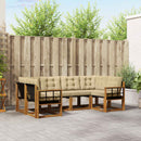Udendørs sofagruppe med pude 6 pcs Naturlig og Beige