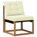 Udendørs sofagruppe med pude 7 pcs Naturlig og Fløde