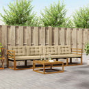 Udendørs sofagruppe med pude 5 pcs Naturlig og Beige