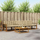 Udendørs sofagruppe med pude 5 pcs Naturlig og Beige