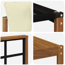 Udendørs sofagruppe med pude 7 pcs Naturlig og Fløde