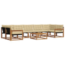 Udendørs sofagruppe med pude 8 pcs Naturlig og Beige