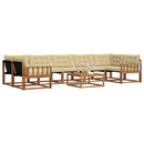 Udendørs sofagruppe med pude 8 pcs Naturlig og Beige