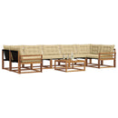 Udendørs sofagruppe med pude 8 pcs Naturlig og Beige