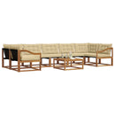 Udendørs sofagruppe med pude 8 pcs Naturlig og Beige