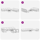 Udendørs sofagruppe med pude 9 pcs Naturlig og Lys Grå